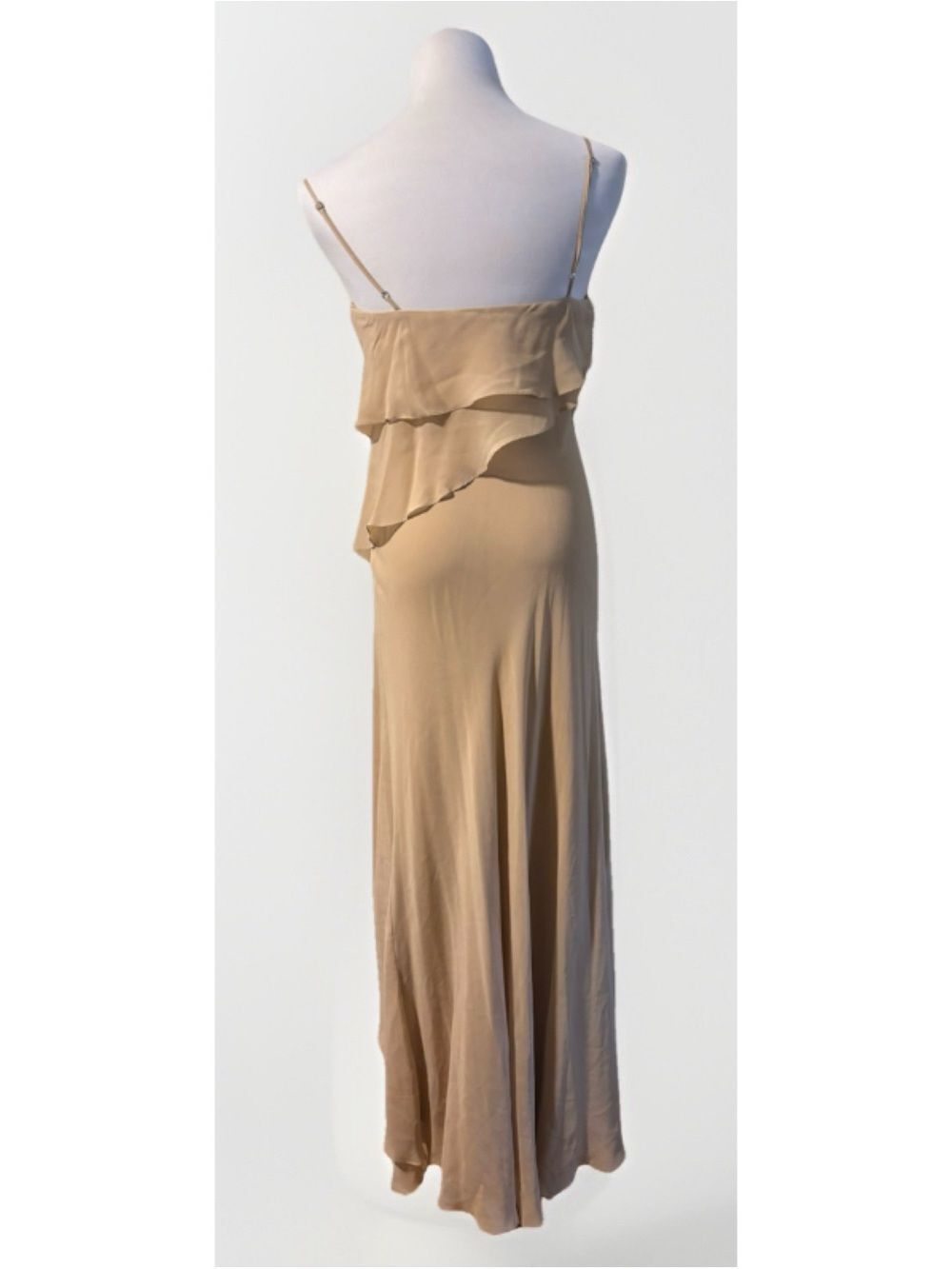 Haute Hippie Silk Cascade Slip Dress In Champagne Size XS~ Excellent - Picture 5 of 7